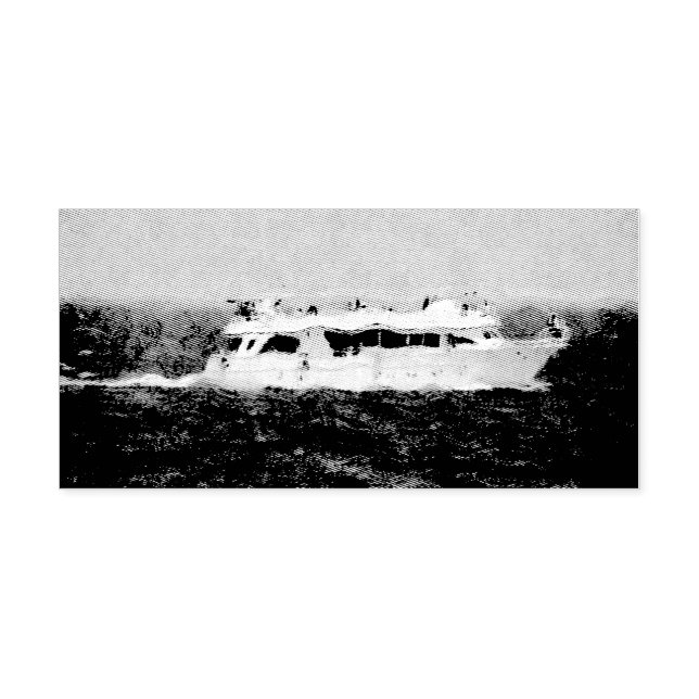 Boat painting self-inking stamp (Design)