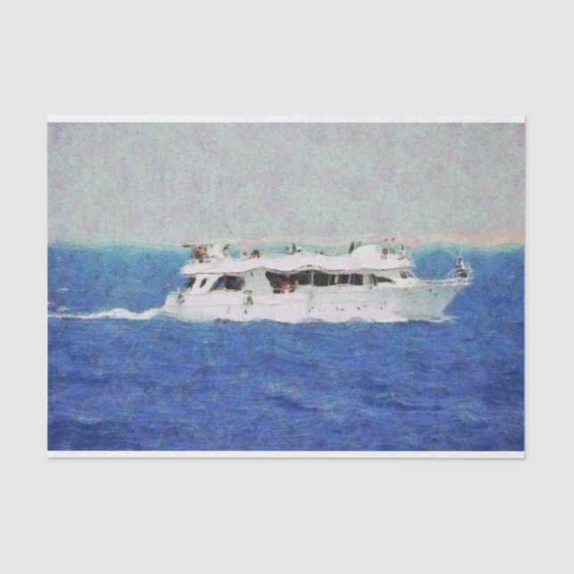 Boat painting tissue paper (Front)