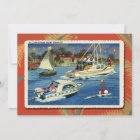 Boat Parade Retro Christmas Party Invitation