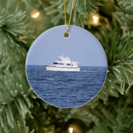 Boat Photo Ceramic Ornament
