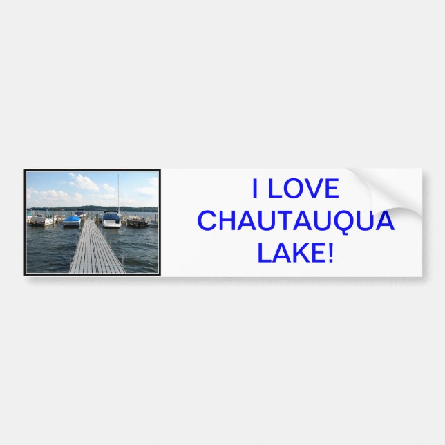 Boat Pier  - Chautauqua Lake Bumper Sticker (Front)