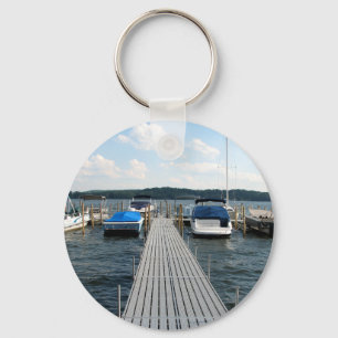 Boat Pier - Chautauqua Lake Key Ring
