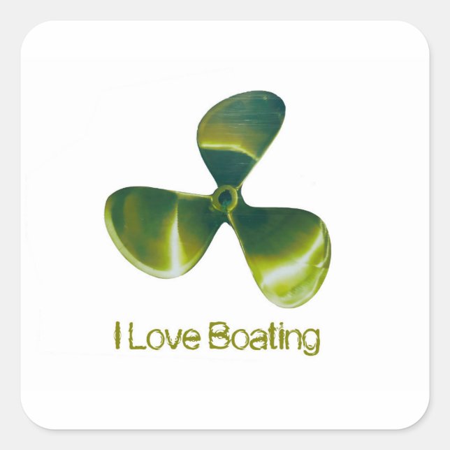 Boat Propeller image for Square-Stickers-Glossy Square Sticker (Front)