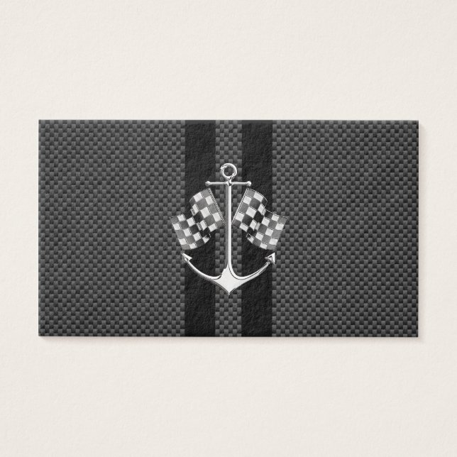 Boat Racing Nautical in Carbon Fibre Style (Front)