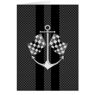 Boat Racing Nautical in Carbon Fibre Style Decor