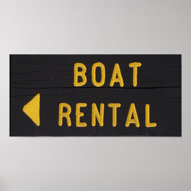 Boat Rental Wood Sign, Outdoor Decor (Front)