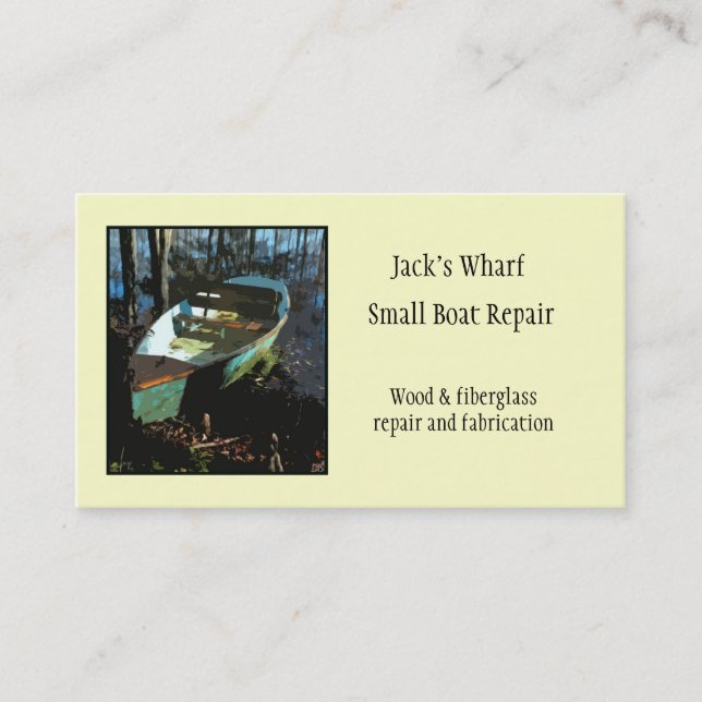Boat Repair Business Card Template (Front)