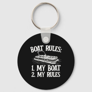 Boat Rules - Boating Sailing Lake Boat Captain Mot Key Ring