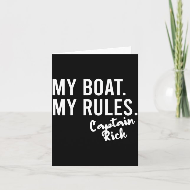 Boat rules captain rick boating name performance card (Front)