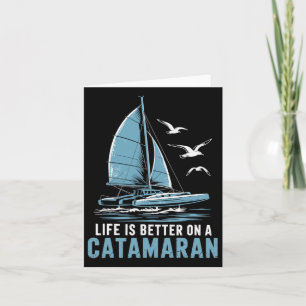 Boat Sailing Boating Sailor Catamaran Sailing  Card