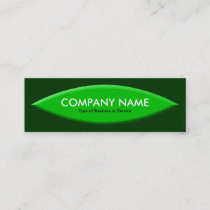 Boat Shape - Green with Dark Green Mini Business Card