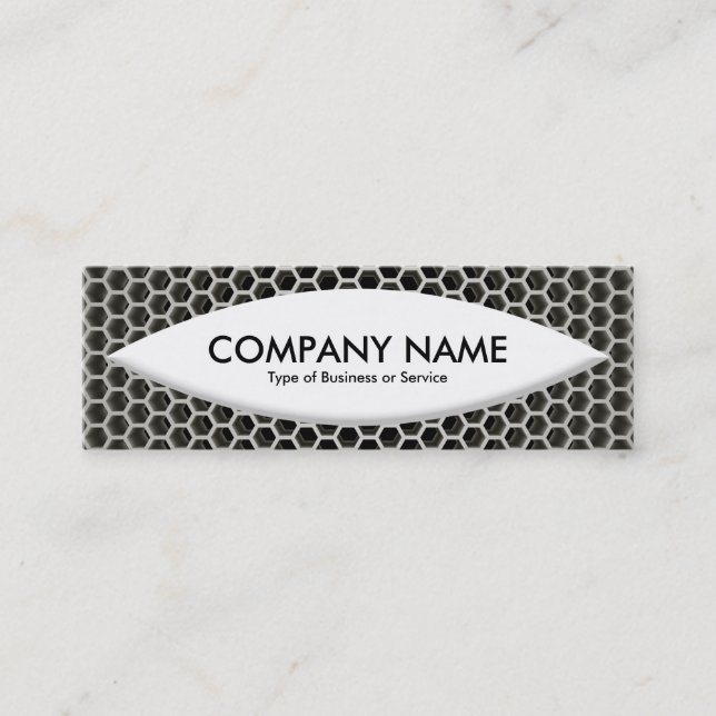 Boat Shape - Honeycomb Warm Mini Business Card (Front)