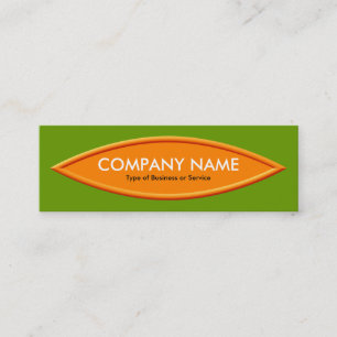 Boat Shape II - Orange with Avocado Mini Business Card