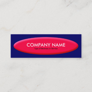Boat Shape III - Red on Deep Navy Mini Business Card