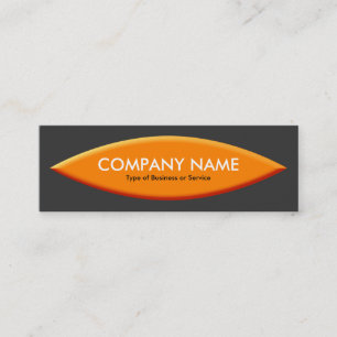Boat Shape - Orange with Dark Grey Mini Business Card