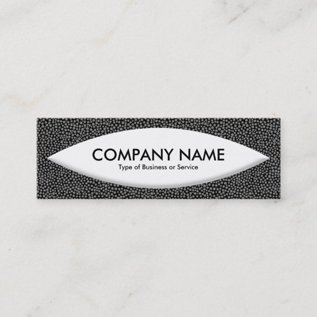 Boat Shape - Random Spots - Black and Grey Mini Business Card (Front)