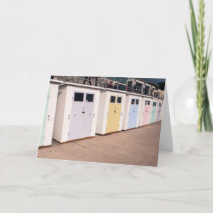 Boat sheds at Lyme Regis, UK Greetings card