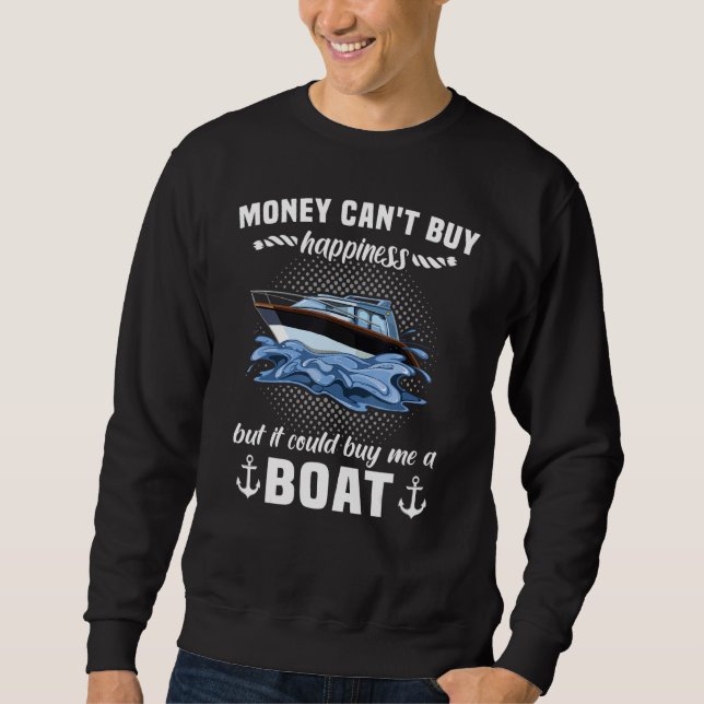 Boat Sports Boat Captain's Hat Sailing Boat Motor  Sweatshirt (Front)