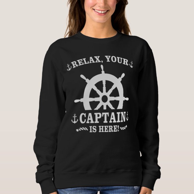Boat  sports boat  sailing boat  motor boat  capta sweatshirt (Front)