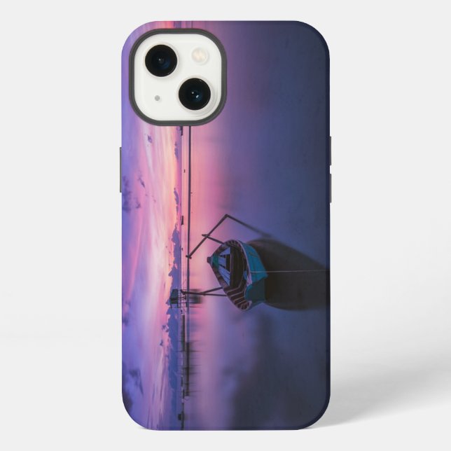Boat Sunset iPhone Case (Back)