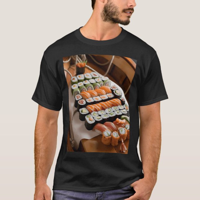 boat,sushi T-Shirt (Front)