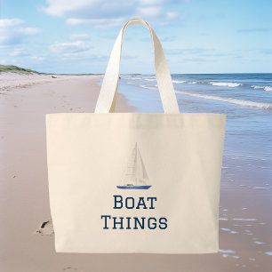 Boat Things Boat Name  Large Tote Bag