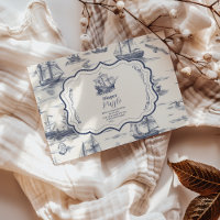 Boat  Toile Nautical Baby Shower  Diapper Raffle