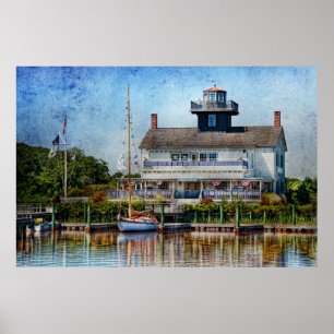 Boat - Tuckerton Seaport - Tuckerton Lighthouse Poster