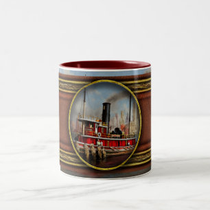 Boat - Tugboat - The Watuppa 1935 Two-Tone Coffee Mug