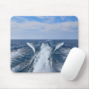 Boat Wake On Lake Michigan Mouse Pad