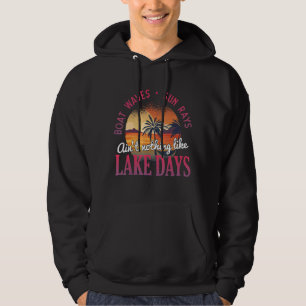 Boat Waves Sun Rays Lake Days Love Retro Summer Be Hoodie