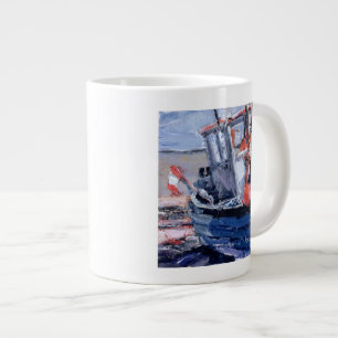 Boat with Red Buoy Large Coffee Mug