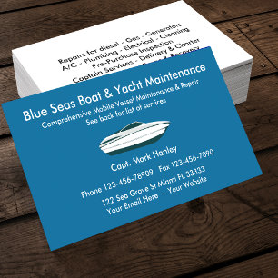 Boat & Yacht Services Business Card