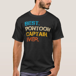Boater Best Pontoon Captain Ever Papa Boating Dad  T-Shirt