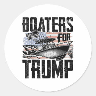 Boaters For Trump _1 Classic Round Sticker