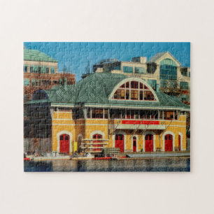 Boathouse Cambridge Massachusetts. Jigsaw Puzzle