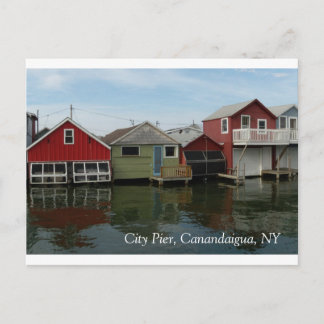 Boathouse: City Pier, Canandaigua, NY Postcard