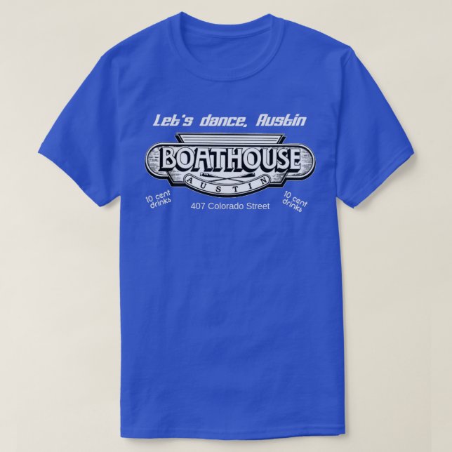 BOATHOUSE Dance Club Austin Texas 80s T-Shirt (Design Front)