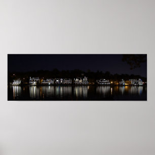 Boathouse Row by Night...Philadelphia, PA Poster