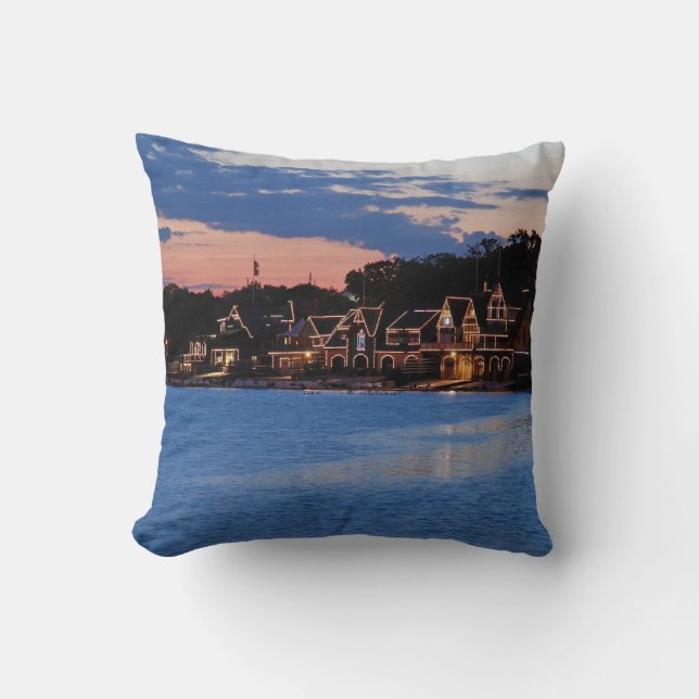 Boathouse Row dusk Cushion (Front)