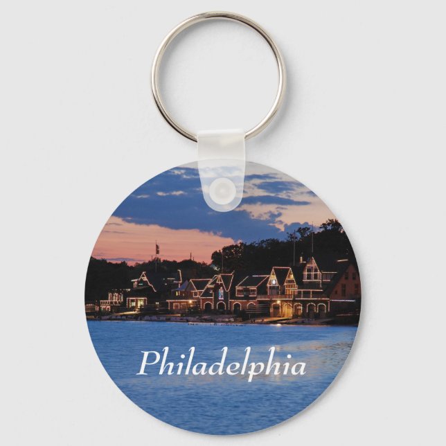 Boathouse Row dusk Key Ring (Front)