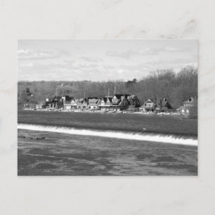 Boathouse Row winter b/w Postcard