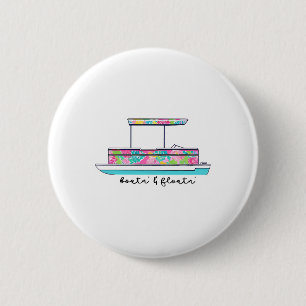 Boatin' And Floatin' Lake Life River Summer Vacati 6 Cm Round Badge
