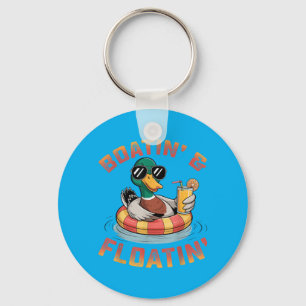 Boating and Floating Funny Duck Sungles Summer Key Ring
