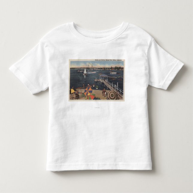 Boating and Swimming on Newport Bay Toddler T-Shirt (Front)