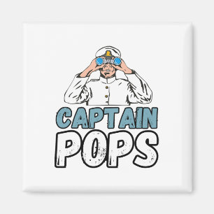 Boating Boat Owner Captain Pops Dad Pontoon Grandp Magnet