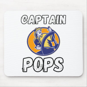 Boating Boat Owner Captain Pops Dad Pontoon Grandp Mouse Pad