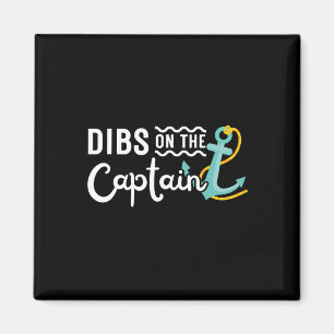 Boating Boat Owner Dibs On The Captain Pontoon Cru Magnet