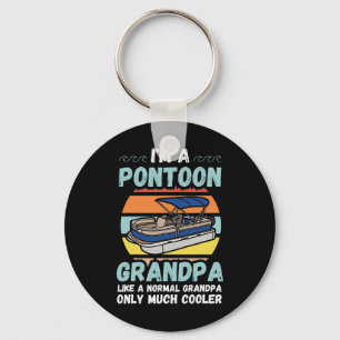 Boating Boat Owner Pontoon Grandpa Grandfather Pon Key Ring