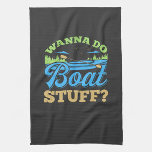 Boating - Boat Stuff Tea Towel